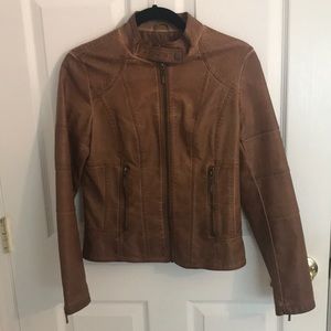 Vegan Brown Leather Jacket